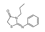 2-phenylimino-3-propyl-1,3-thiazolidin-4-one结构式