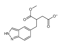 3-(1H-indazol-5-ylmethyl)-4-methoxy-4-oxobutanoate结构式