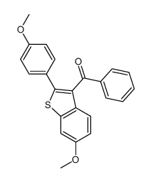 [6-methoxy-2-(4-methoxyphenyl)-1-benzothiophen-3-yl]-phenylmethanone结构式