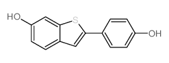 2-(4-羟基苯基)苯并[b]噻吩-6-醇结构式