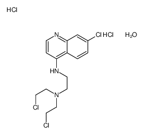 N',N'-bis(2-chloroethyl)-N-(7-chloroquinolin-4-yl)ethane-1,2-diamine,hydrate,dihydrochloride结构式