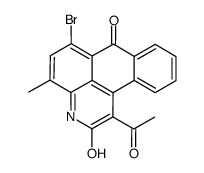 1-ACETYL-4-METHYL-6-BROMOANTHRAPYRIDONE结构式