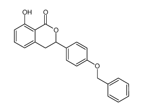3-(4'-benzyloxyphenyl)-8-hydroxy-3,4-dihydro-2-benzopyran-1-one结构式