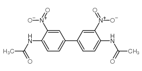 N-(4-(4-acetamido-3-nitrophenyl)-2-nitrophenyl)acetamide结构式