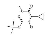 methyl 2-((tert-butoxycarbonyl)chloroamino)-2-cyclopropylacetate结构式