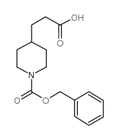 N-苄氧羰基-4-哌啶丙酸结构式