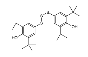 2,6-ditert-butyl-4-[(3,5-ditert-butyl-4-hydroxyphenyl)trisulfanyl]phenol结构式