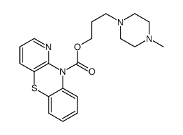 10H-Pyrido[3,2-b][1,4]benzothiazine-10-carboxylic acid 3-(4-methylpiperazino)propyl ester结构式
