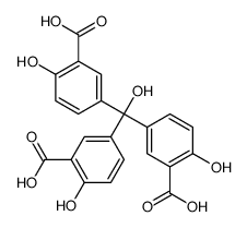 5-[bis(3-carboxy-4-hydroxyphenyl)-hydroxymethyl]-2-hydroxybenzoic acid结构式