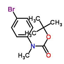 N-Boc-4-溴-N-甲基苯胺结构式