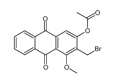 1-methoxy-3-acetoxy-2-bromomethyl-1-methoxyathraquinone结构式