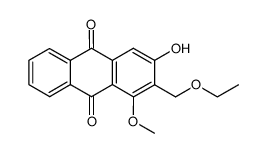2-ethoxymethyl-3-hydroxy-1-methoxyanthraquinone结构式