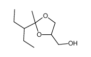 2-Methyl-2-(1-methylbutyl)-1,3-dioxolane-4-methanol结构式