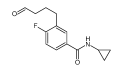 Benzamide, N-cyclopropyl-4-fluoro-3-(4-oxobutyl)- (9CI)结构式
