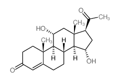 Pregn-4-ene-3,20-dione,11,15-dihydroxy-, (11a,15a)-结构式