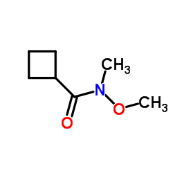 (9CI)-N-甲氧基-N-甲基-环丁烷羧酰胺结构式