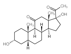Pregnane-11,20-dione,3,17-dihydroxy-, (3a,5b)- (9CI)结构式