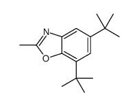5,7-ditert-butyl-2-methyl-1,3-benzoxazole结构式