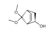 (+/-)-(1S,2S,4S)-7,7-dimethoxybicyclo[2.2.1]hept-5-en-2-ol结构式