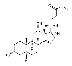 methyl 3α,12α-dihydroxy-5β-chol-14-en-24-oate结构式