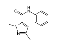 2,5-dimethyl-N-phenylpyrazole-3-carboxamide结构式