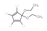 1,3-Cyclopentadiene,1,2,3,4-tetrachloro-5,5-diethoxy-结构式