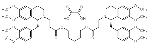2(1H)-ISOQUINOLINEPROPANOIC ACID,1-[(3,4-DIMETHOXYPHENYL)METHYL]-3,4-DIHYDRO-6,7-DIMETHOXY-, 1,5-PENTANEDIYL ESTER, (R*,R*)-(-)-, ETHANEDIOATE结构式