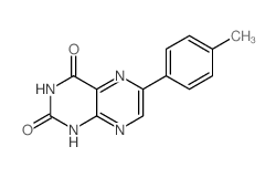 2,4(1H,3H)-Pteridinedione, 6-(4-methylphenyl)-结构式