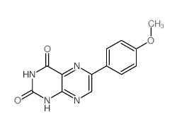 2,4(1H,3H)-Pteridinedione,6-(4-methoxyphenyl)-结构式