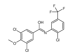 3,5-dichloro-N-[2-chloro-5-(trifluoromethyl)phenyl]-4-methoxybenzamide结构式