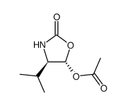 2-Oxazolidinone,5-(acetyloxy)-4-(1-methylethyl)-,(4R,5S)-(9CI)结构式