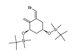 (Z)-(3R,5R)-1-bromomethylene-3,5-bis(tert-butyldimethylsilyloxy)-2-methylenecyclohexane结构式