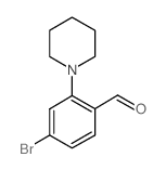 4-BROMO-2-PIPERIDINOBENZENECARBALDEHYDE结构式