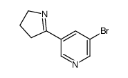 3-Bromo-5-(3,4-dihydro-2H-pyrrol-5-yl)pyridine结构式