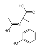 (2S)-2-acetamido-3-(3-hydroxyphenyl)propanoic acid结构式