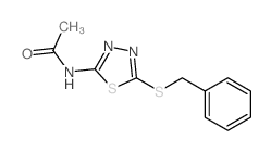 2-乙酰氨基-5-苯甲硫基-1,3,4-噻二唑结构式