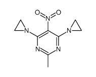 4,6-bis(aziridin-1-yl)-2-methyl-5-nitropyrimidine结构式