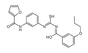 N-[3-[(3-propoxybenzoyl)carbamothioylamino]phenyl]furan-2-carboxamide结构式