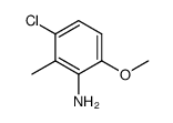 3-chloro-6-methoxy-2-methyl-aniline结构式