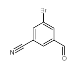 3-溴-5-甲酰基苯甲腈结构式
