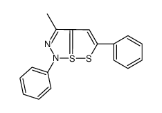 6-methyl-3,8-diphenyl-1&lambda;4,2-dithia-7,8-diazabicyclo[3.3.0]octa-1(5),3,6-triene结构式