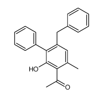 1-(4-benzyl-2-hydroxy-6-methyl-3-phenylphenyl)ethanone结构式