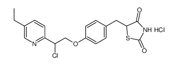 5-{4-[2-chloro-2-(5-ethylpyridin-2-yl)ethoxy]benzyl}-2,4-thiazolidene dione hydrochloride结构式