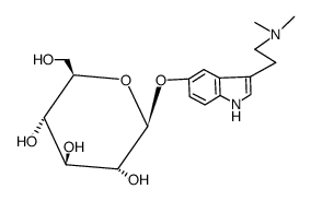 (2S,3R,4S,5S,6R)-2-((3-(2-(dimethylamino)ethyl)-1H-indol-5-yl)oxy)-6-(hydroxymethyl)tetrahydro-2H-pyran-3,4,5-triol结构式