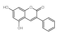 5,7-DIHYDROXY-3-PHENYLCOUMARIN结构式