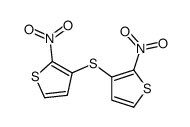 2-nitro-3-(2-nitrothiophen-3-yl)sulfanylthiophene结构式