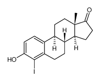 4-iodo-3-hydroxyestra-1,3,5(10)-trien-17-one结构式