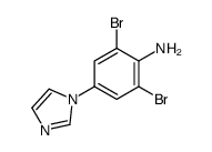 2,6-dibromo-4-imidazol-1-ylaniline结构式