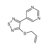 3-prop-2-enylsulfanyl-4-pyrimidin-5-yl-1,2,5-thiadiazole结构式