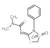 Thiourea,N'-(1,1-dioxido-2-phenyl-1,4,2-dithiazolidin-3-ylidene)-N,N-dimethyl-结构式
